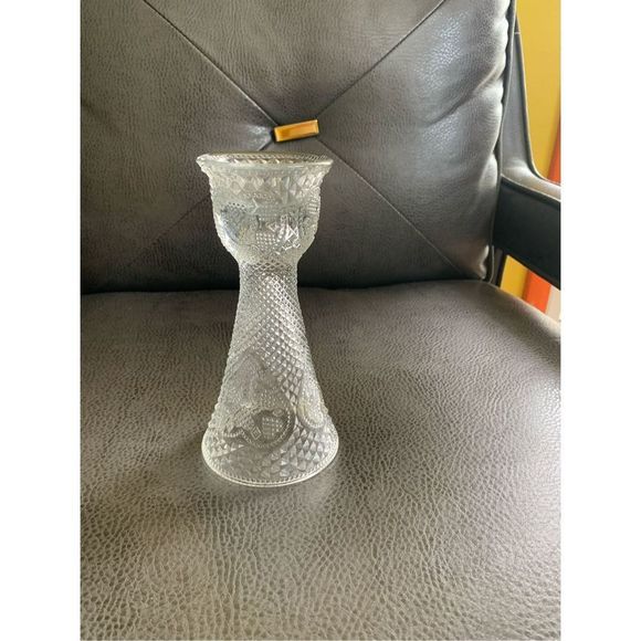 Vintage Avon Fostoria Candle Holder/Vase with Quilted Pattern - Picture 1 of 6